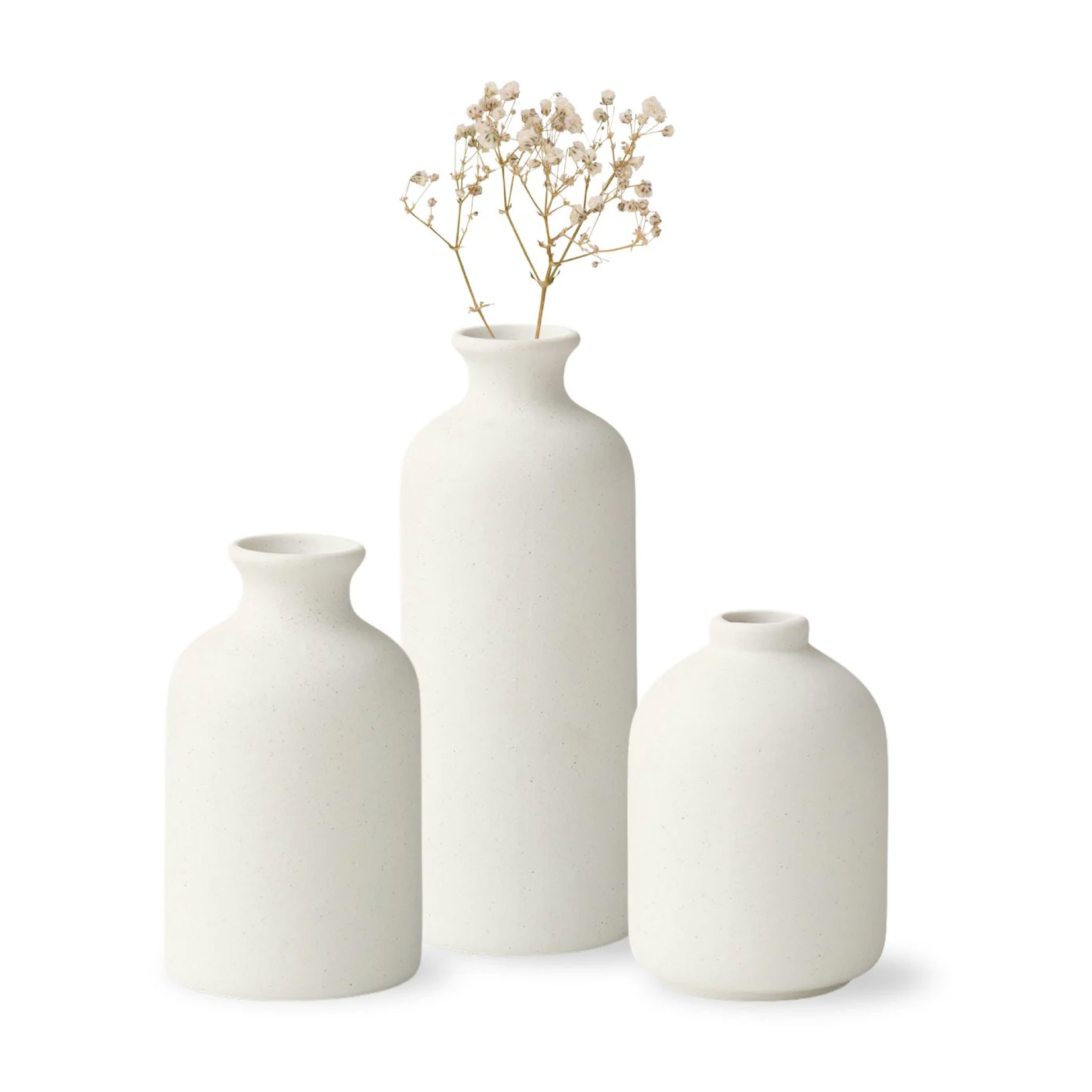 Set de 3 Jarrones Decorativos de Cerámica Paq. 4