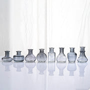 Set de Jarrones de Vidrio Pequeños Transparente – Mini Jarrones Decorativos para Flores