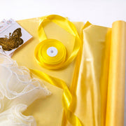 Paquete para flores amarillas papel coreano amarillo, listón amarillo, malla, mariposas  | Papel para ramos