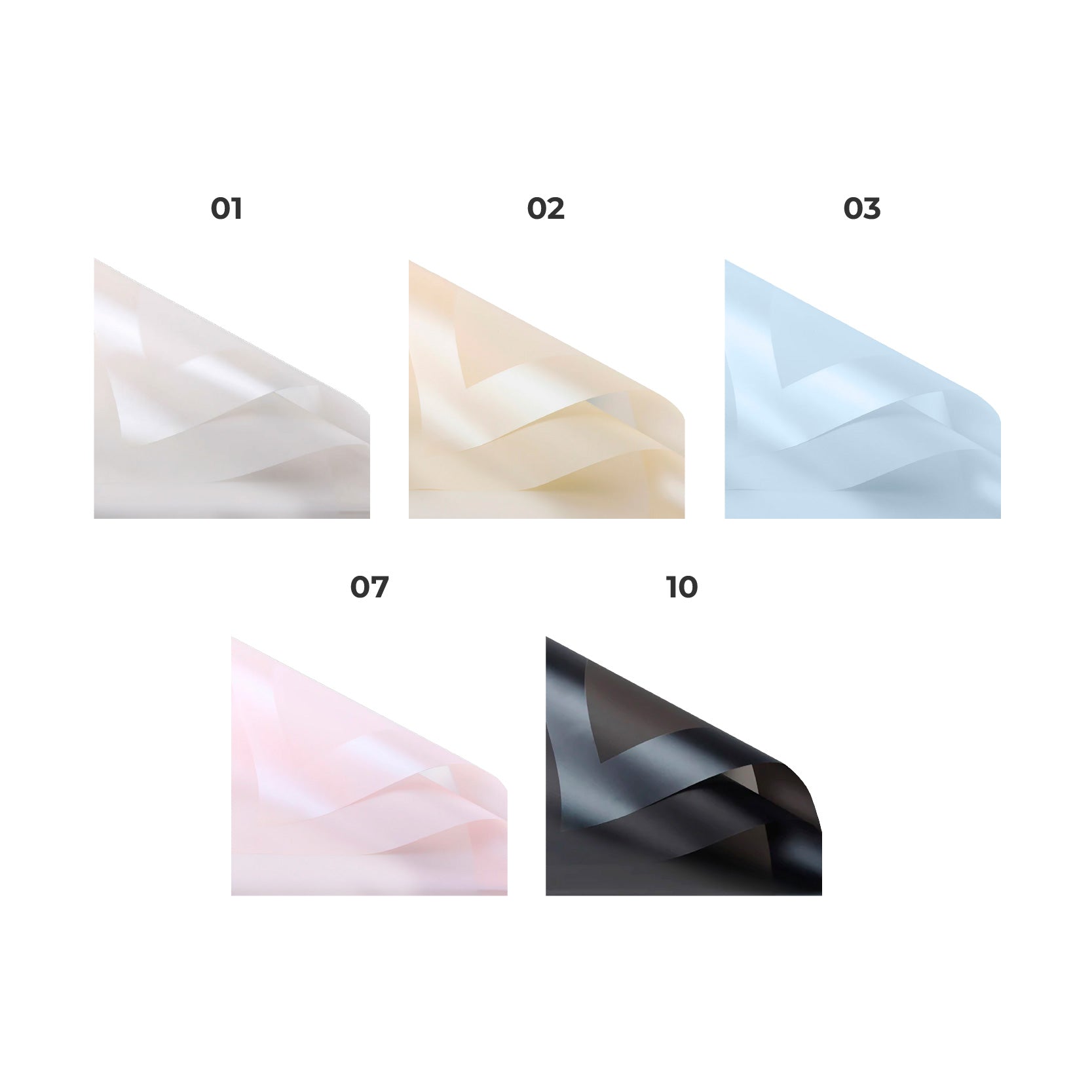 papel coreano premium translúcido con marco en varios colores para flores y ramos