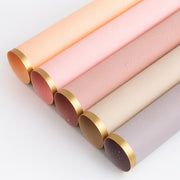 Paquete de 20 pliegos de papel coreano mate para ramos de flores, con líneas doradas varios colores