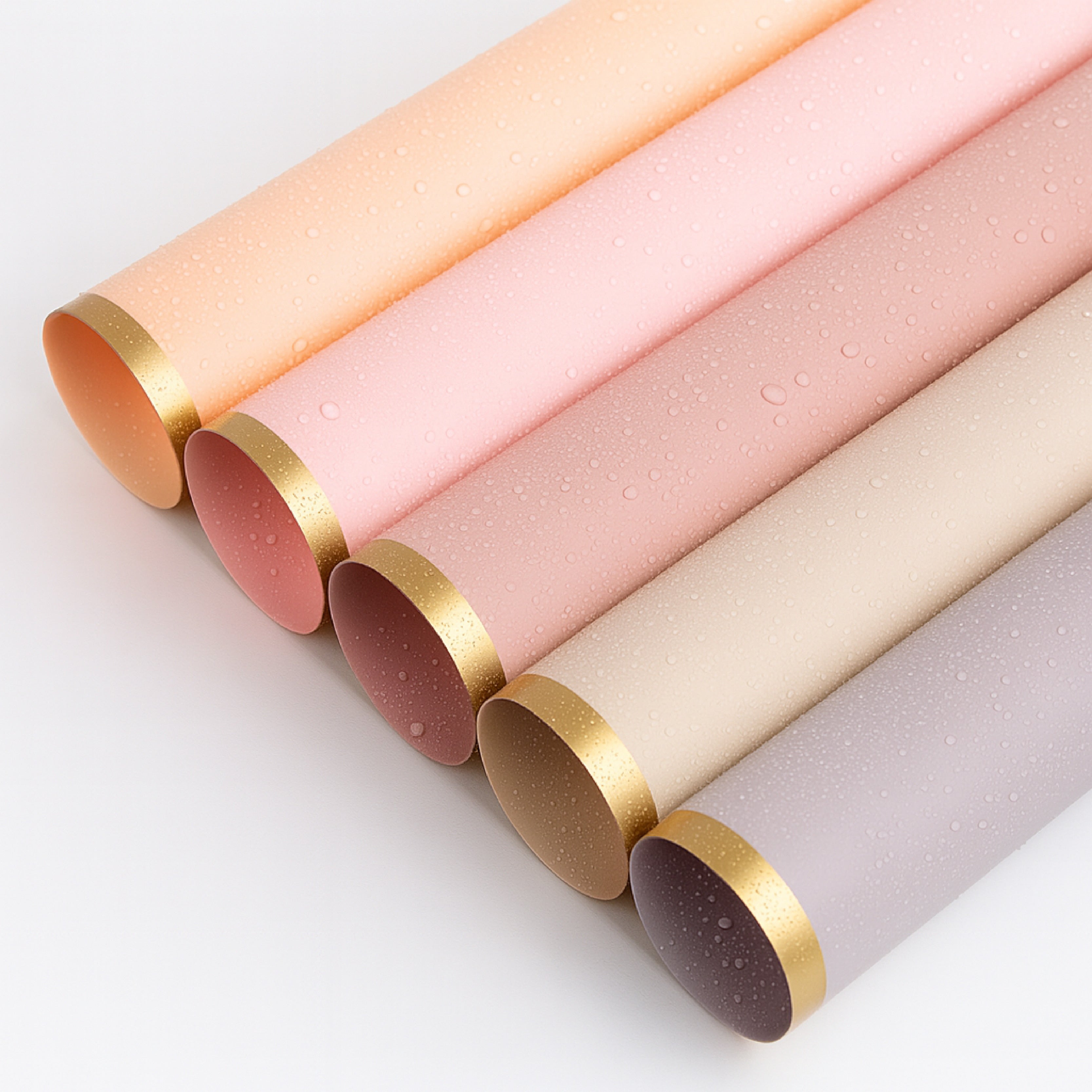 Paquete de 20 pliegos de papel coreano mate para ramos de flores, con líneas doradas varios colores