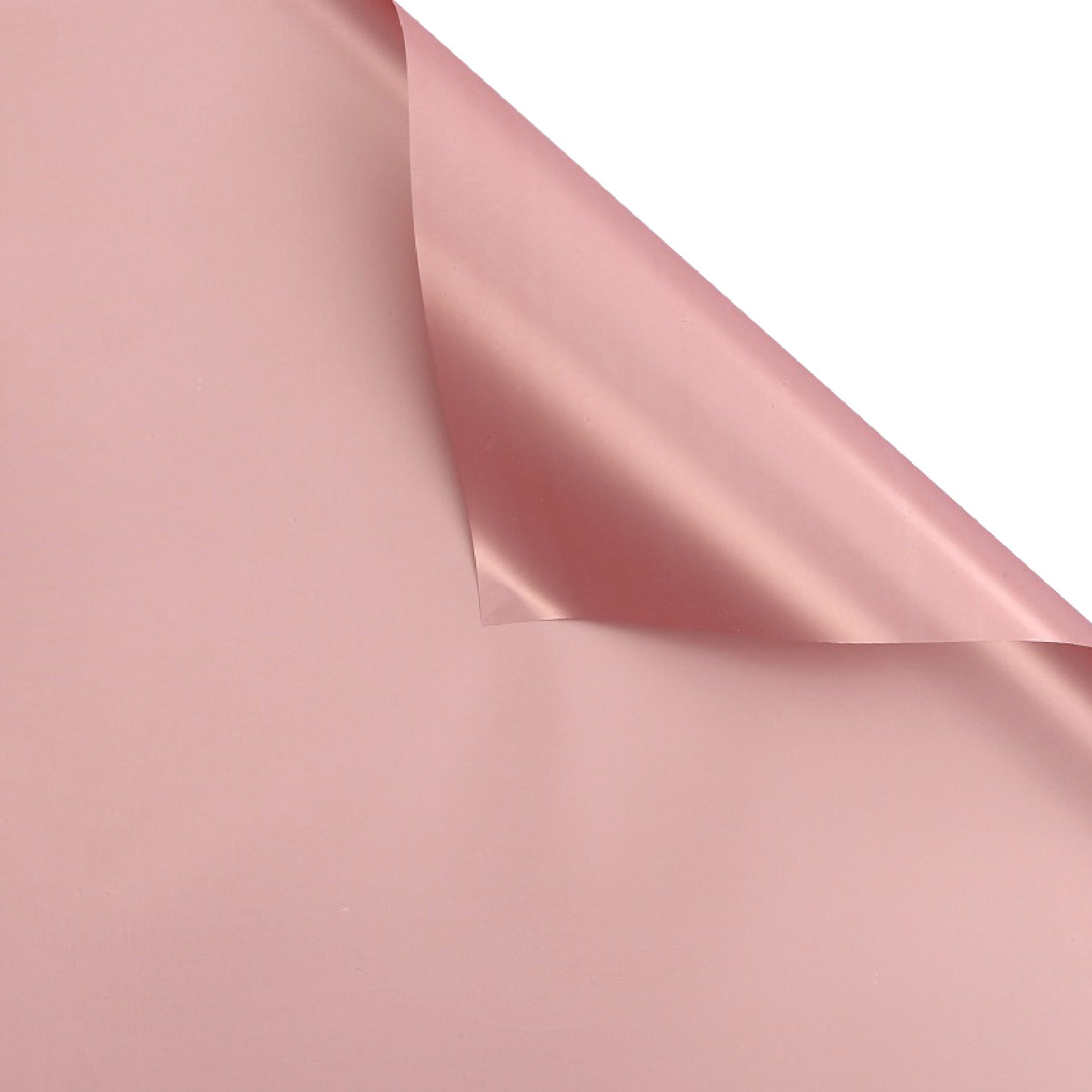 Paquete de 20 pliegos de papel coreano metalizado en colores oro rosa. Material brillante para envolver ramos y flores.