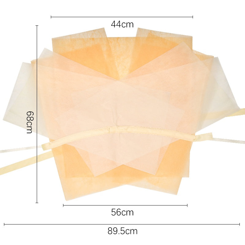 Medidas de papel coreano Supreme con listón integrado, listo para usar. Colores beige, amarillo, rosa, lila y celeste para envolver ramos de flores. Materiales para florerías.