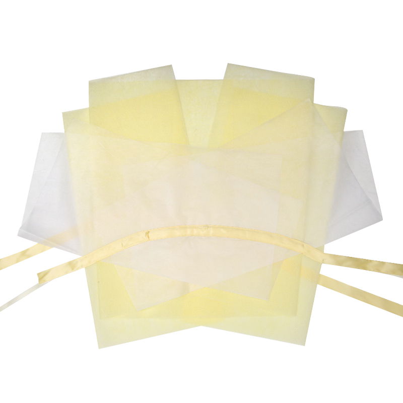 Paquete de 2 pliegos de papel coreano Supreme con listón integrado, listo para usar. Color amarillo para envolver ramos de flores. Materiales para florerías.