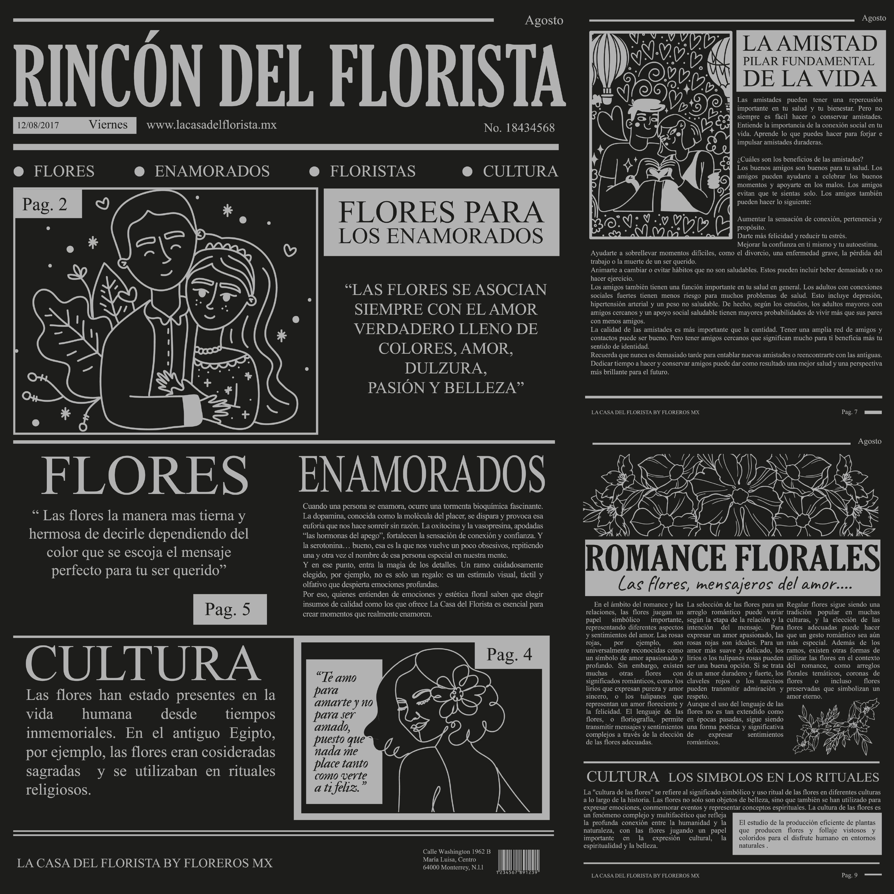 Papel para ramos tipo periódico papel coreano negro