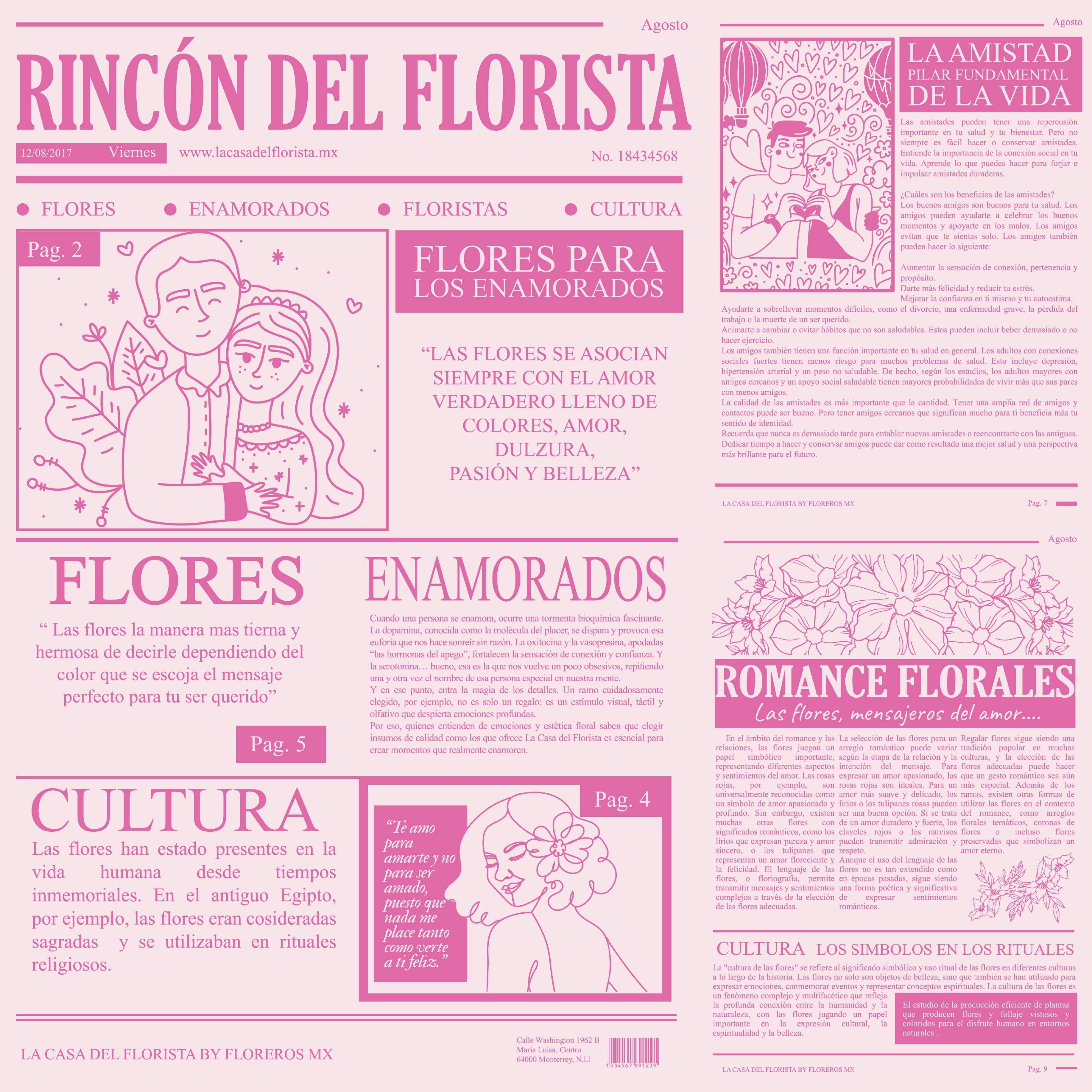 Papel para ramos tipo periódico papel coreano rosa