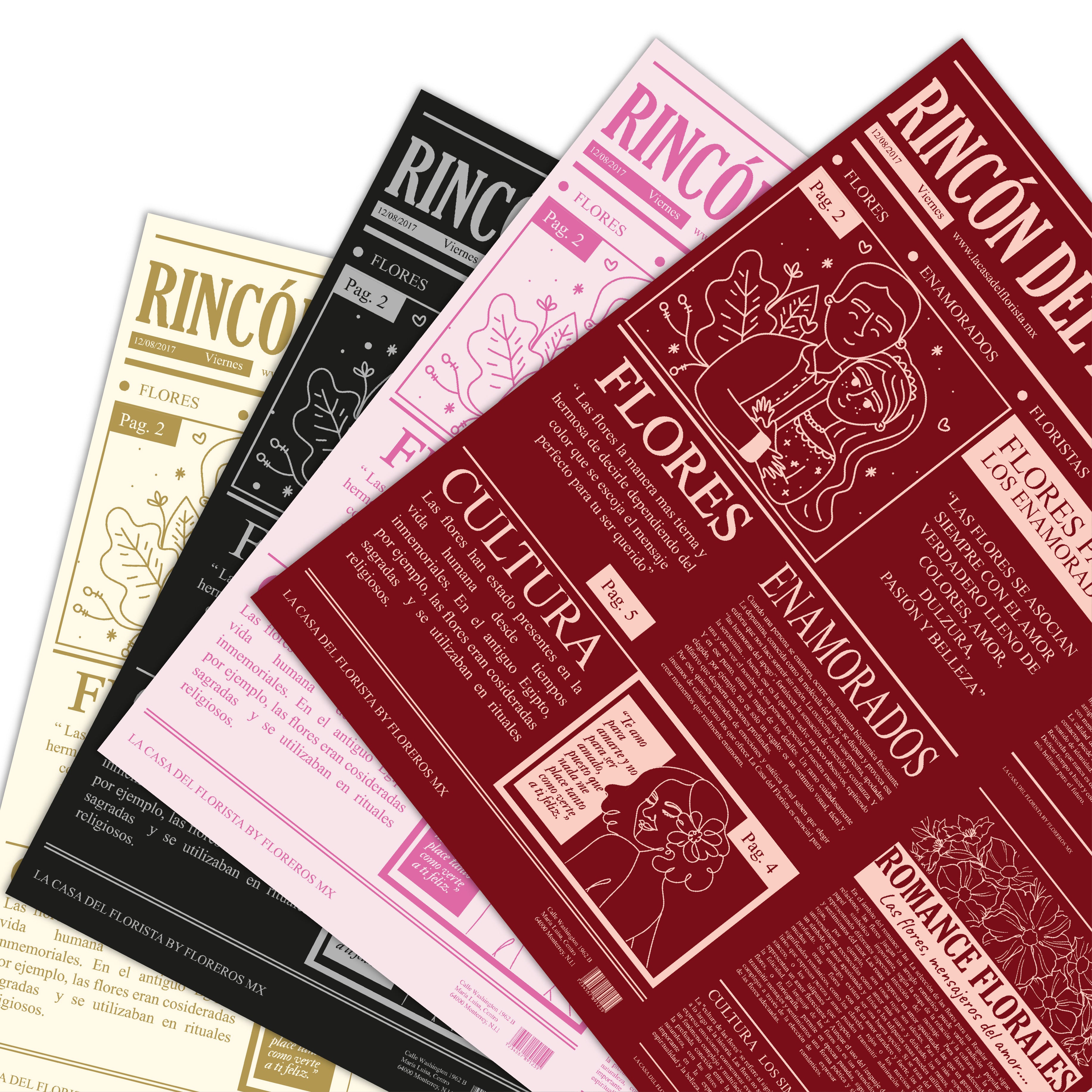 Papel para ramos tipo periódico papel coreano