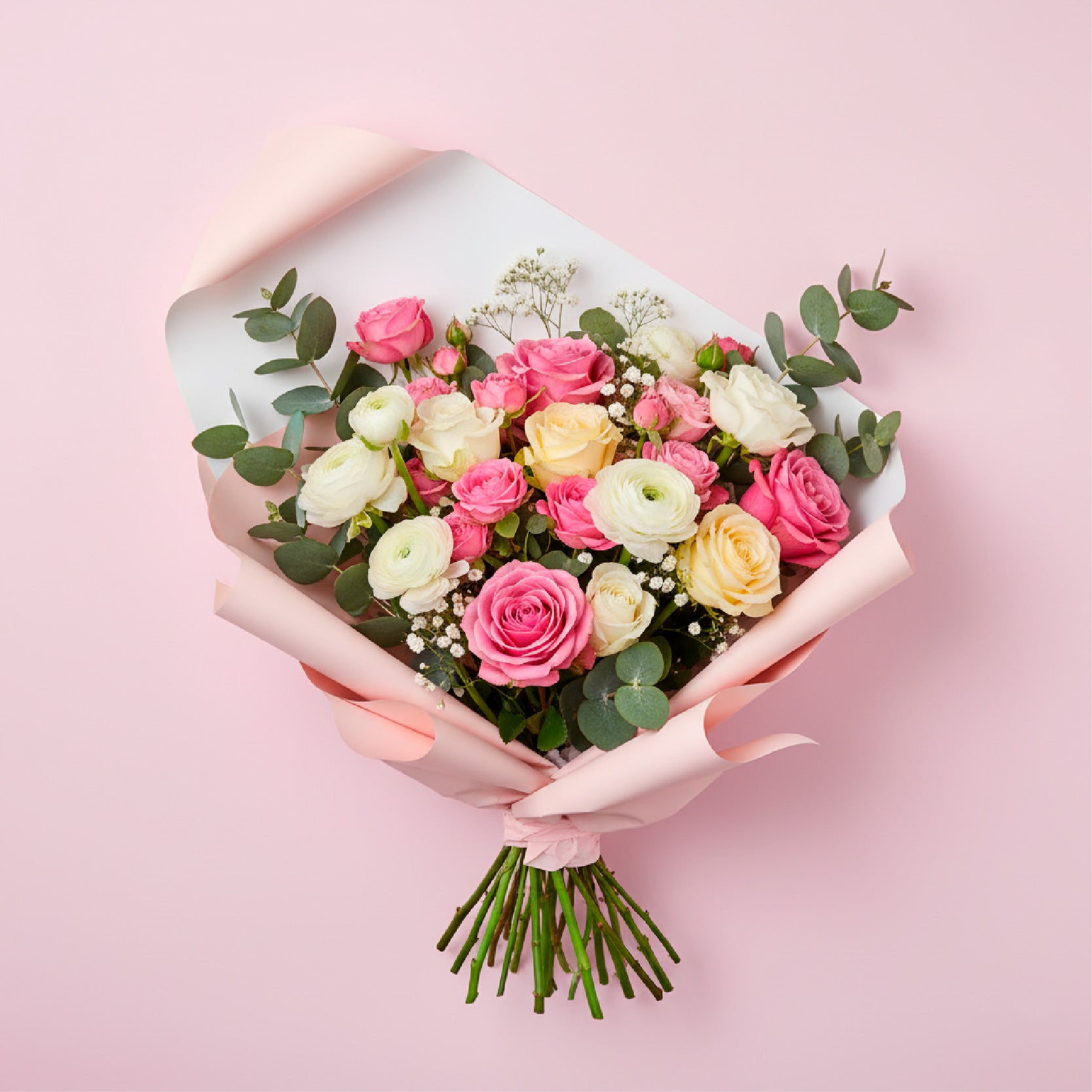 Papel coreano doble vista dorado usado en ramos – paquete de 20 pliegos