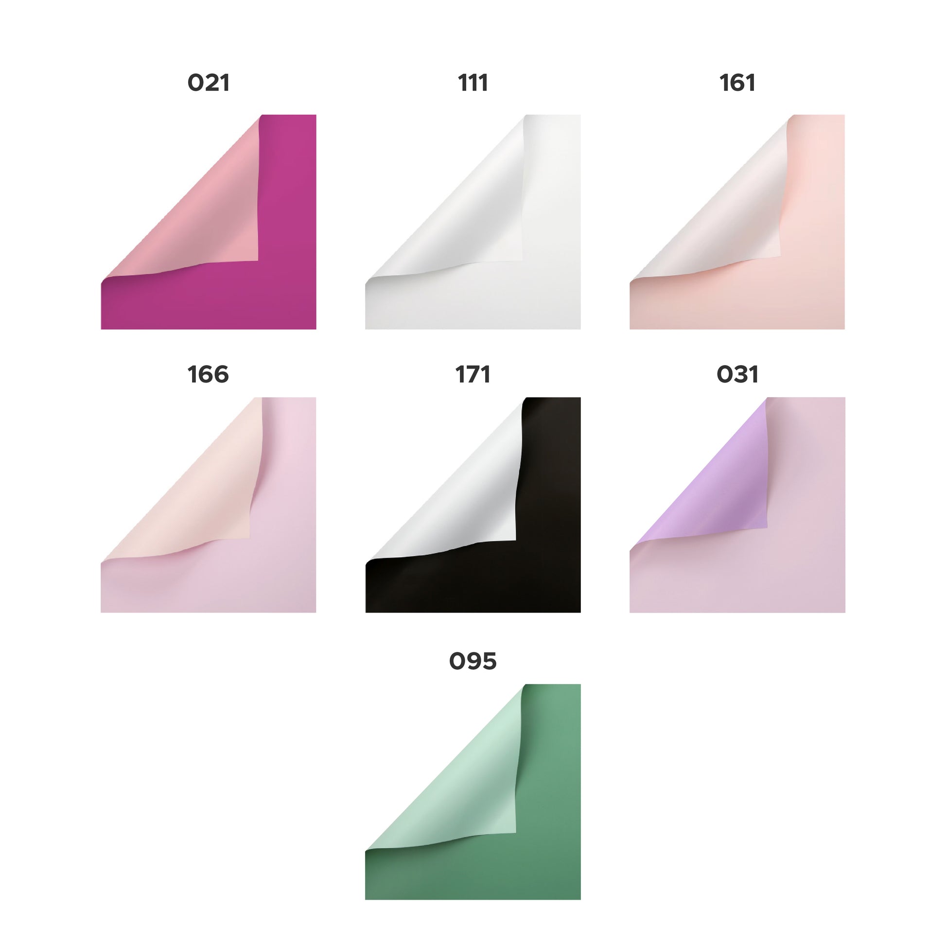 Papel coreano doble vista variantes – paquete de 20 pliegos para ramos o flores