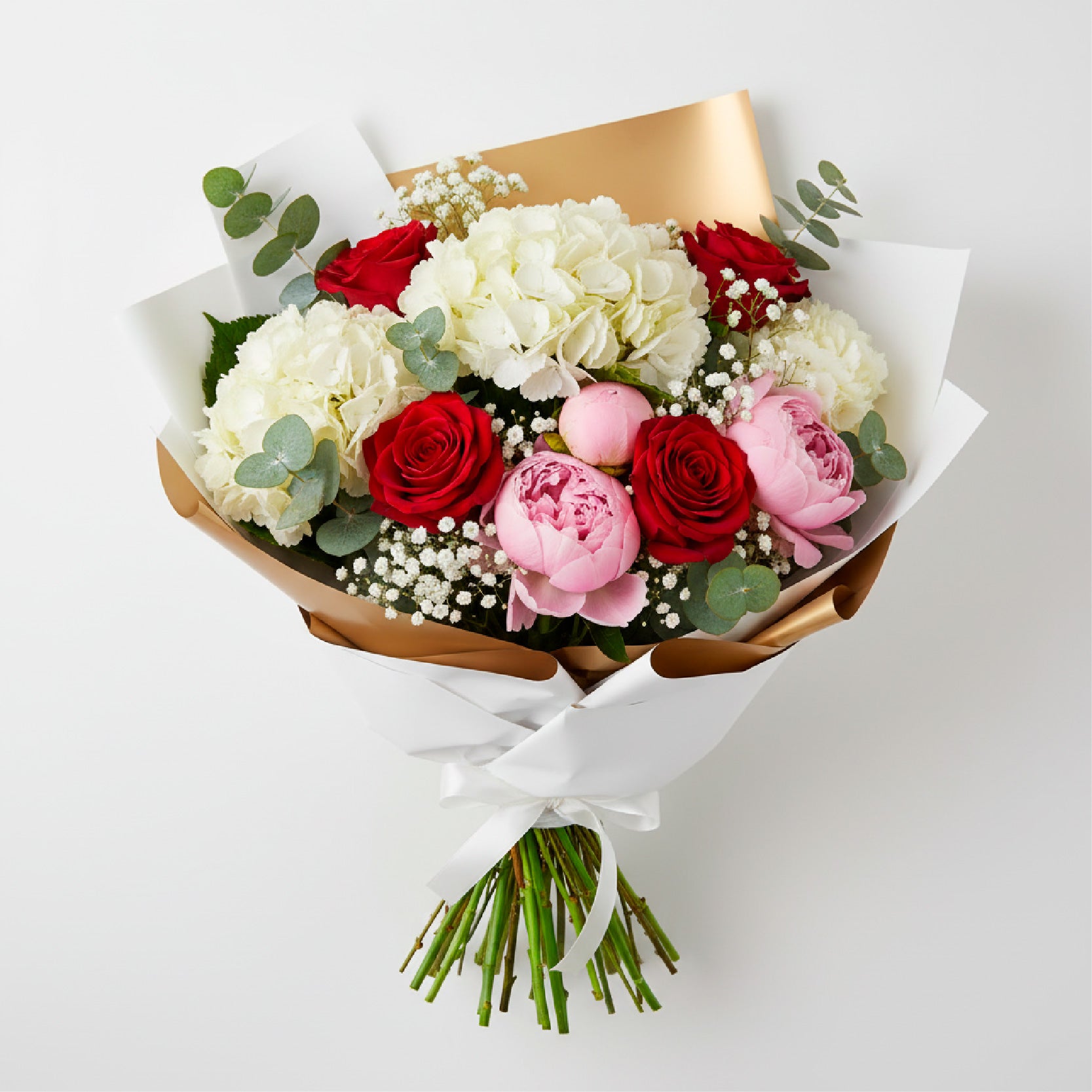 Papel coreano doble vista dorado usado en ramos – paquete de 20 pliegos