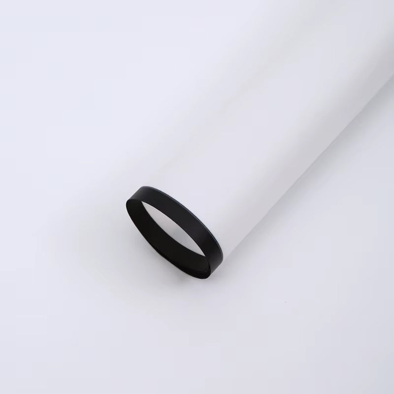 Papel coreano orilla negra color blanco – paquete de 20 pliegos para ramos y flores