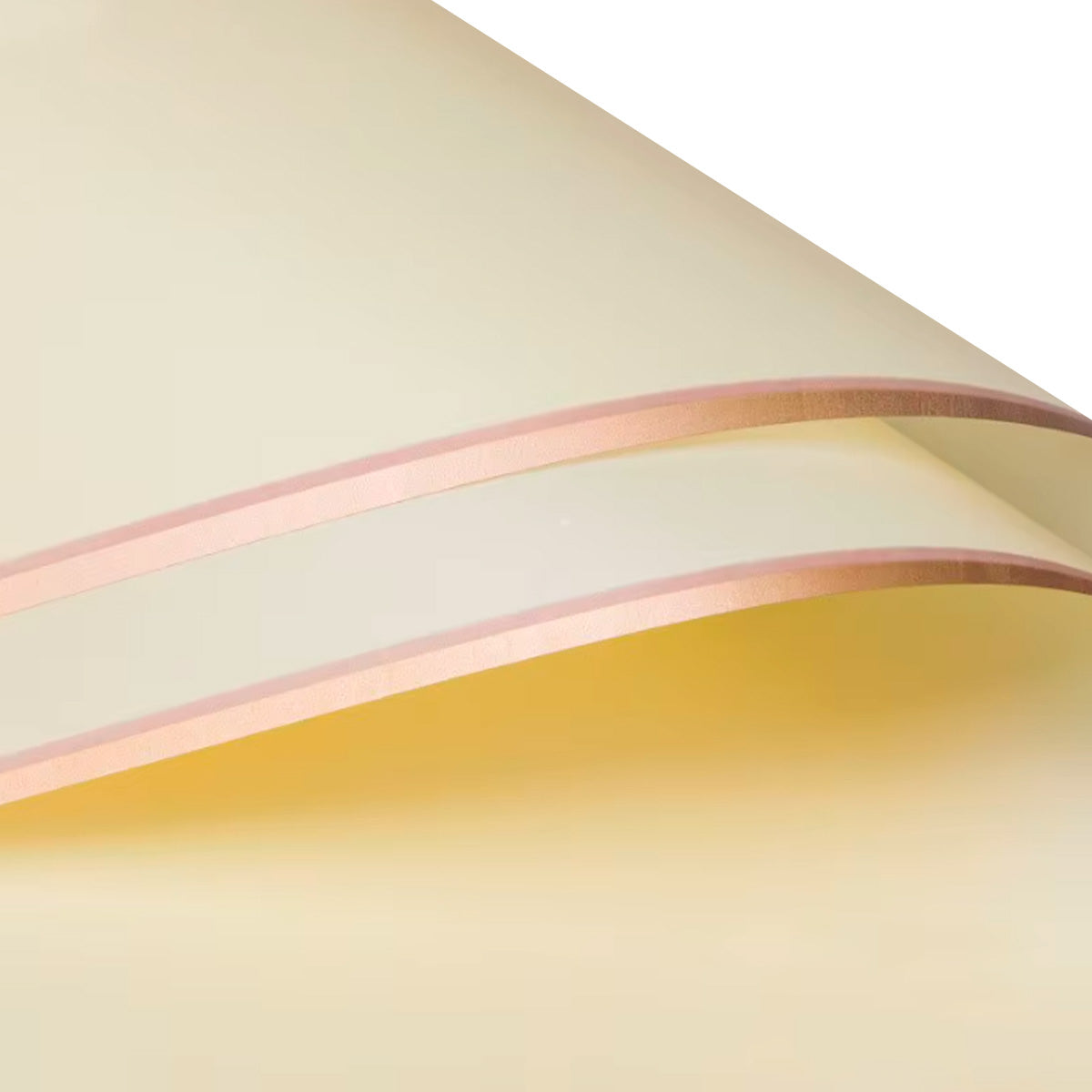 Papel Coreano semi traslucido orilla dorada | Paq. 20 pliegos | Papel para ramos