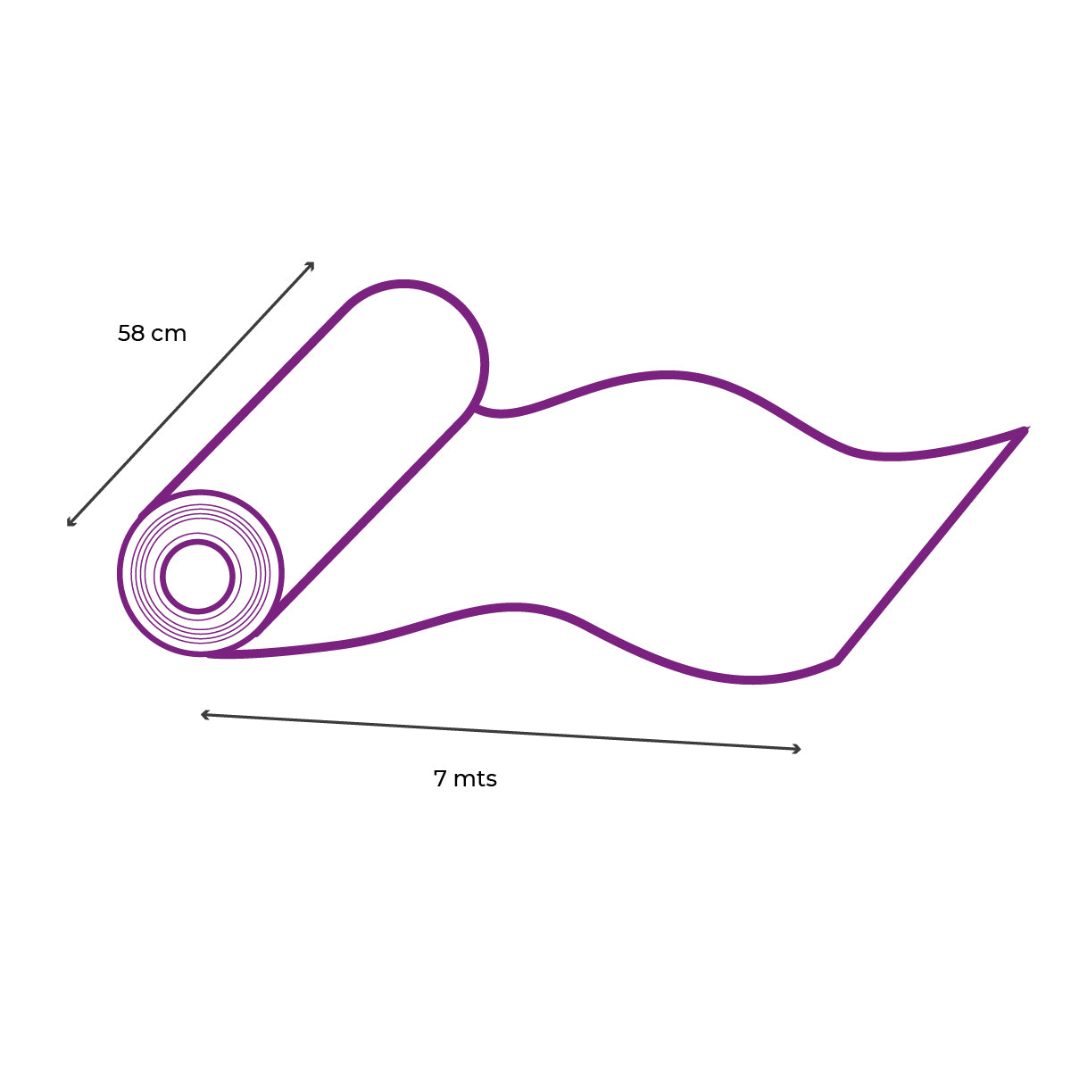 Medidas de Rollo de papel Kraft 58 cm x 7 m para envolturas flores ramos  y regalos