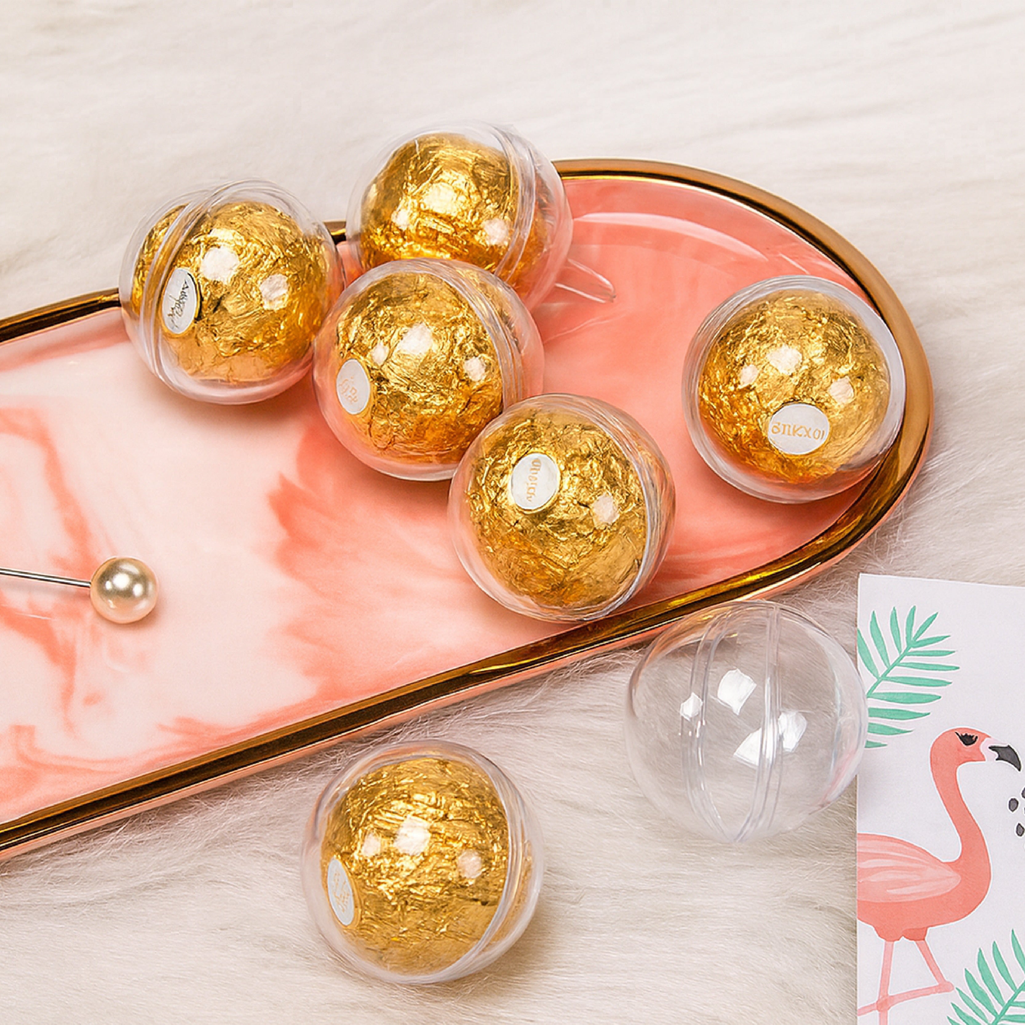 Caja para chocolates en ramo, portachocolates plástico transparente para ramos florales o bouquets florales