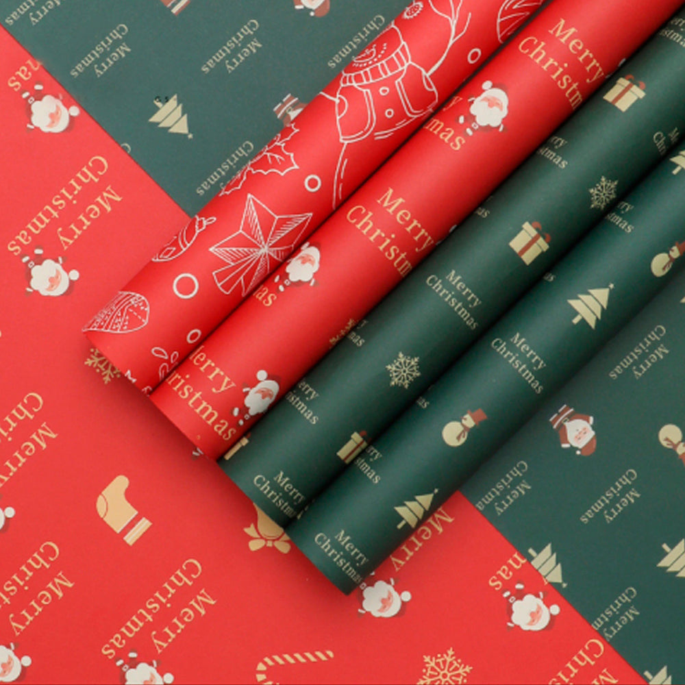 papel de regalo kraft navideño