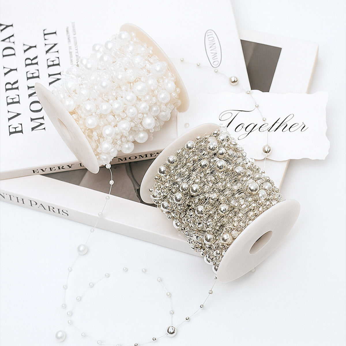 Cuerda decorativa plástica tipo perla