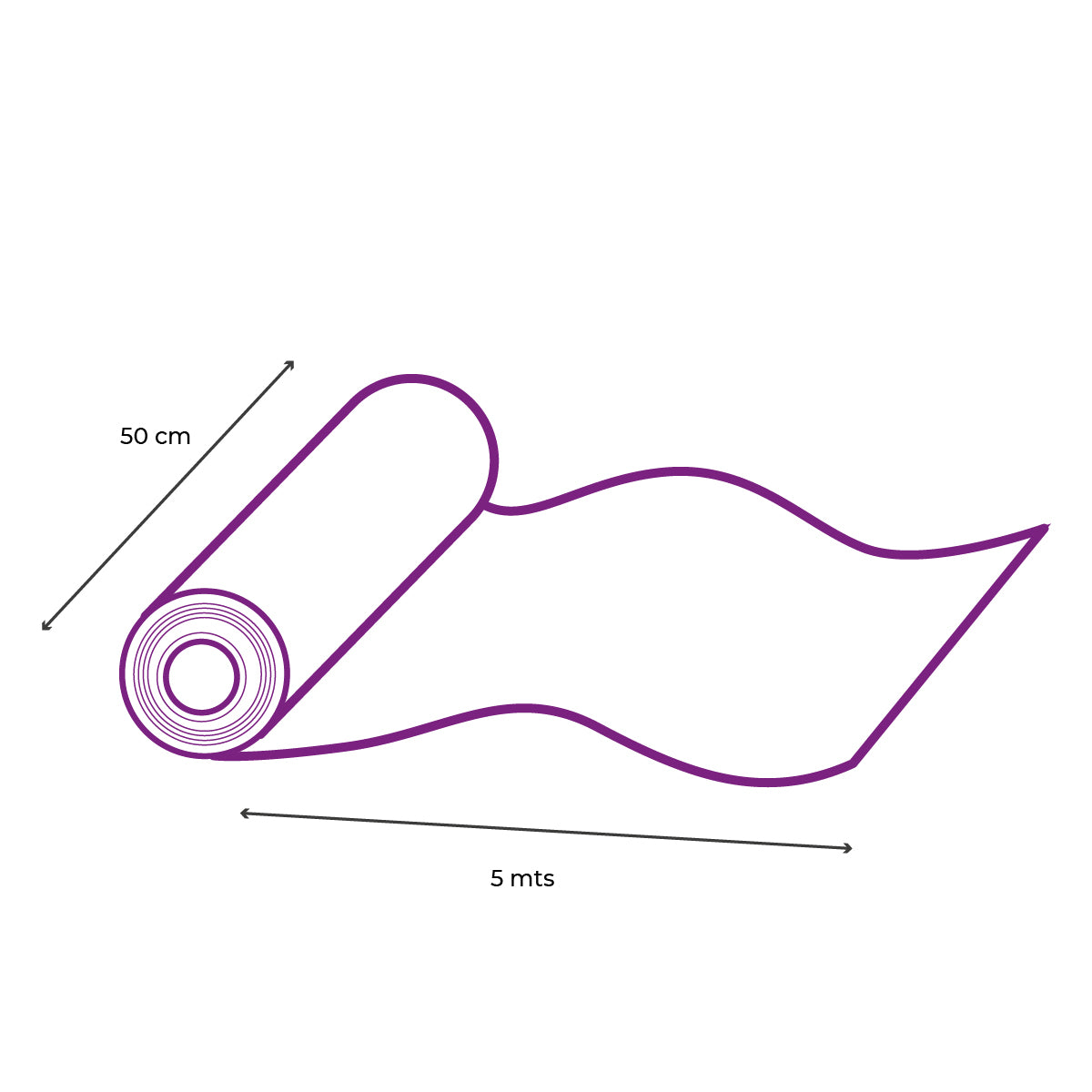 Medida de Rollo de papel plástico glitter 5 m para ramos florales