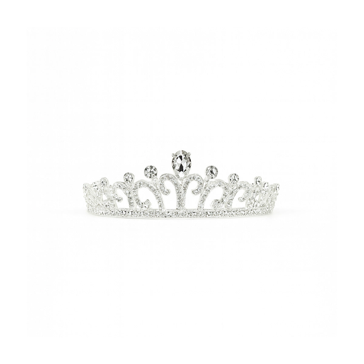 tiara de piedras preciosas tiara plateada