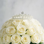 tiara de piedras preciosas tiara plateada