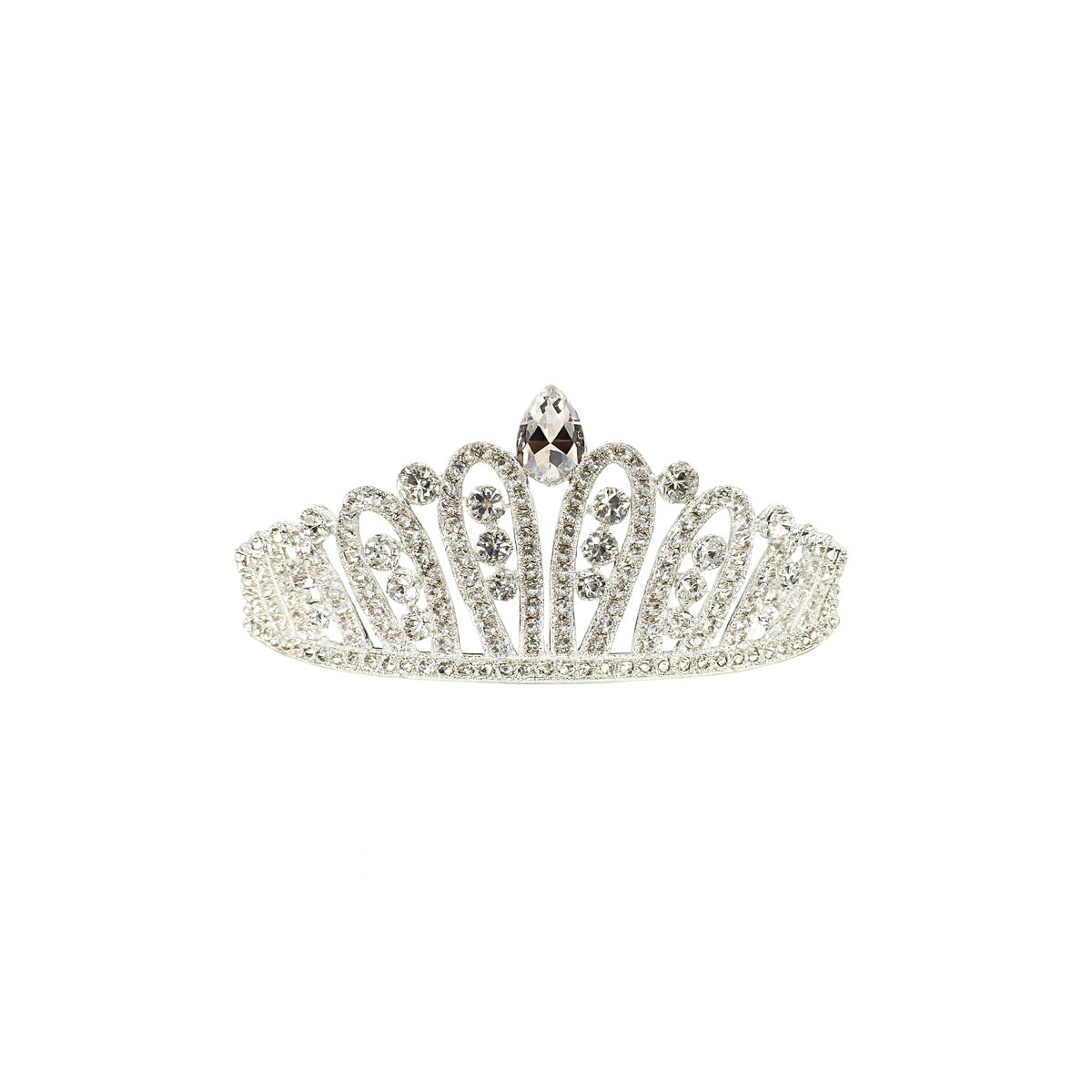 tiara de piedras preciosas tiara plateada