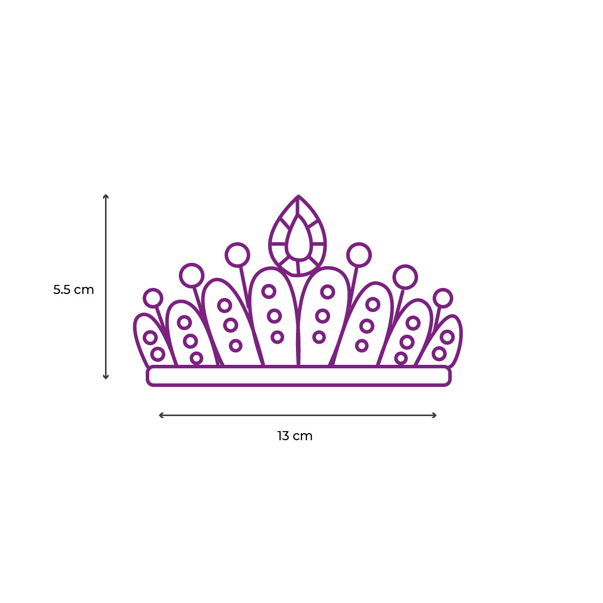 Tiara de piedras preciosas