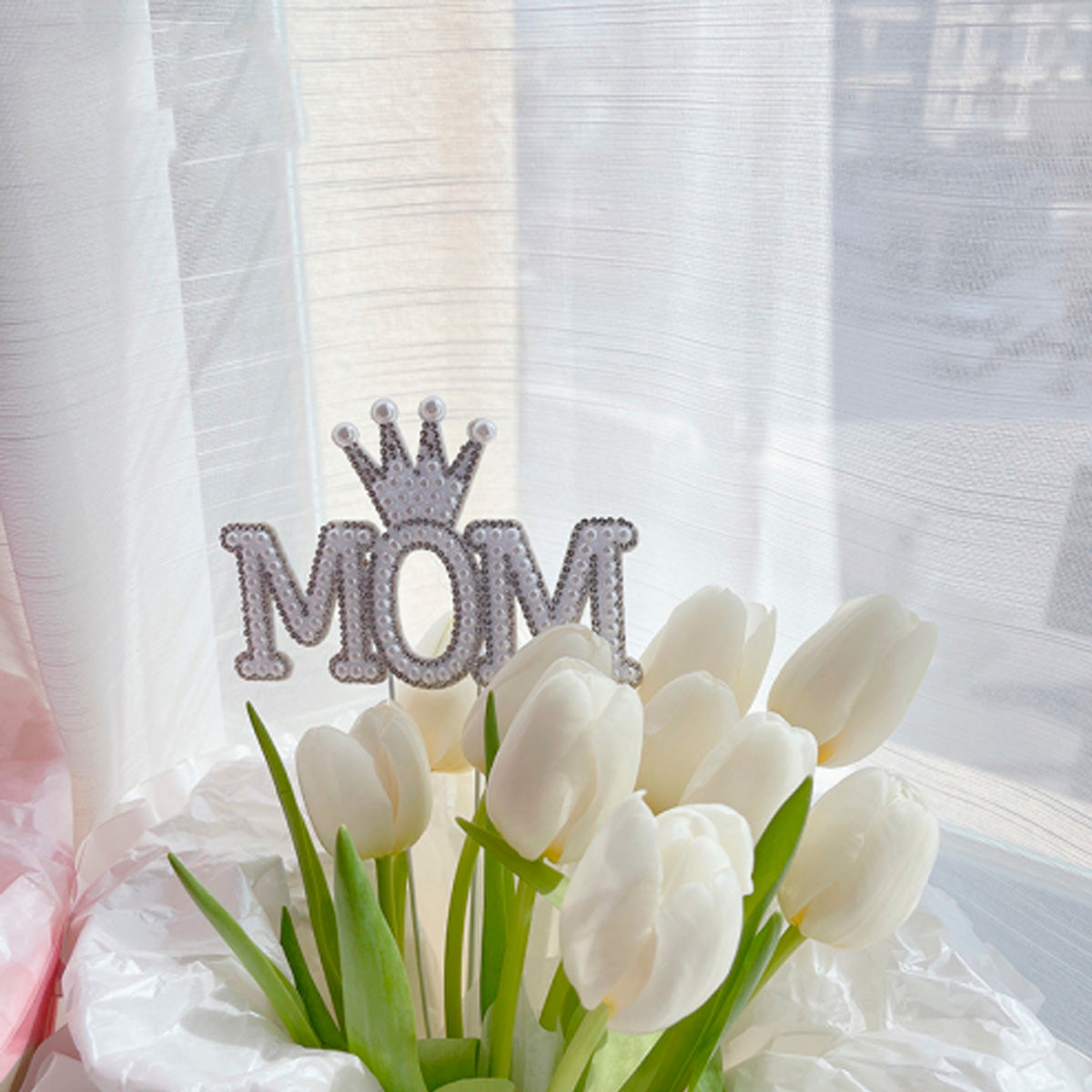 Parche de letras con imitación perla san Valentín | Accesorios Florales