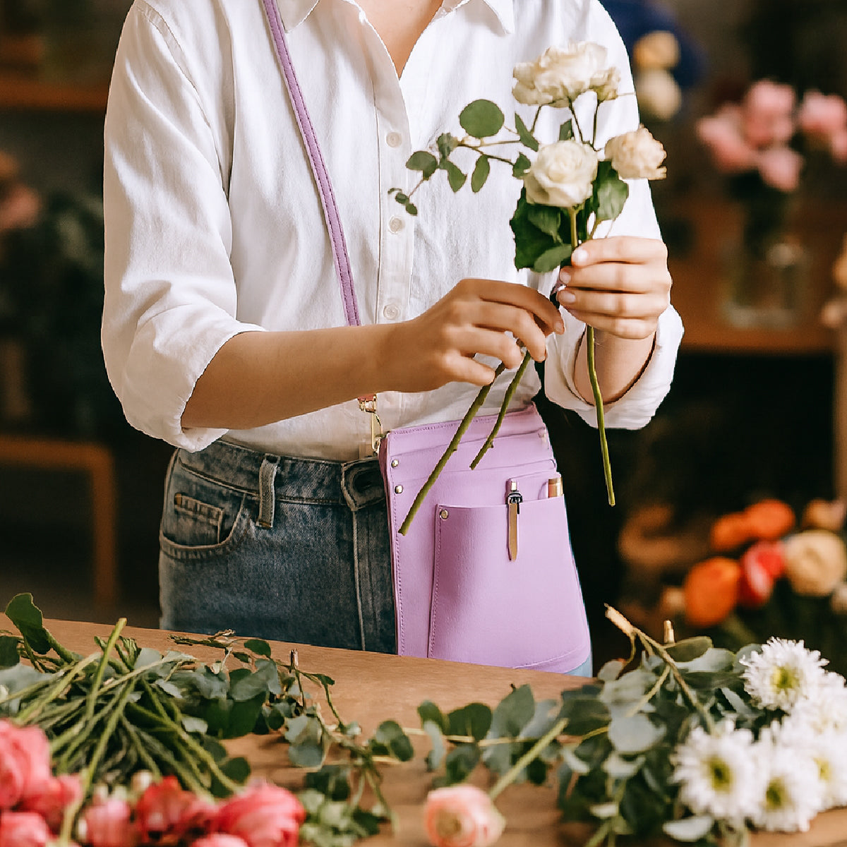 Bolsa para herramientas florales
