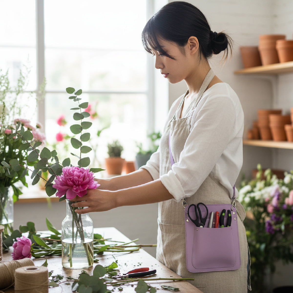 Bolsa para herramientas florales