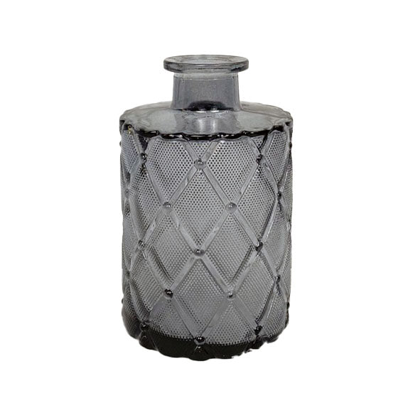 Juego de 10 jarrones de vidrio color humo