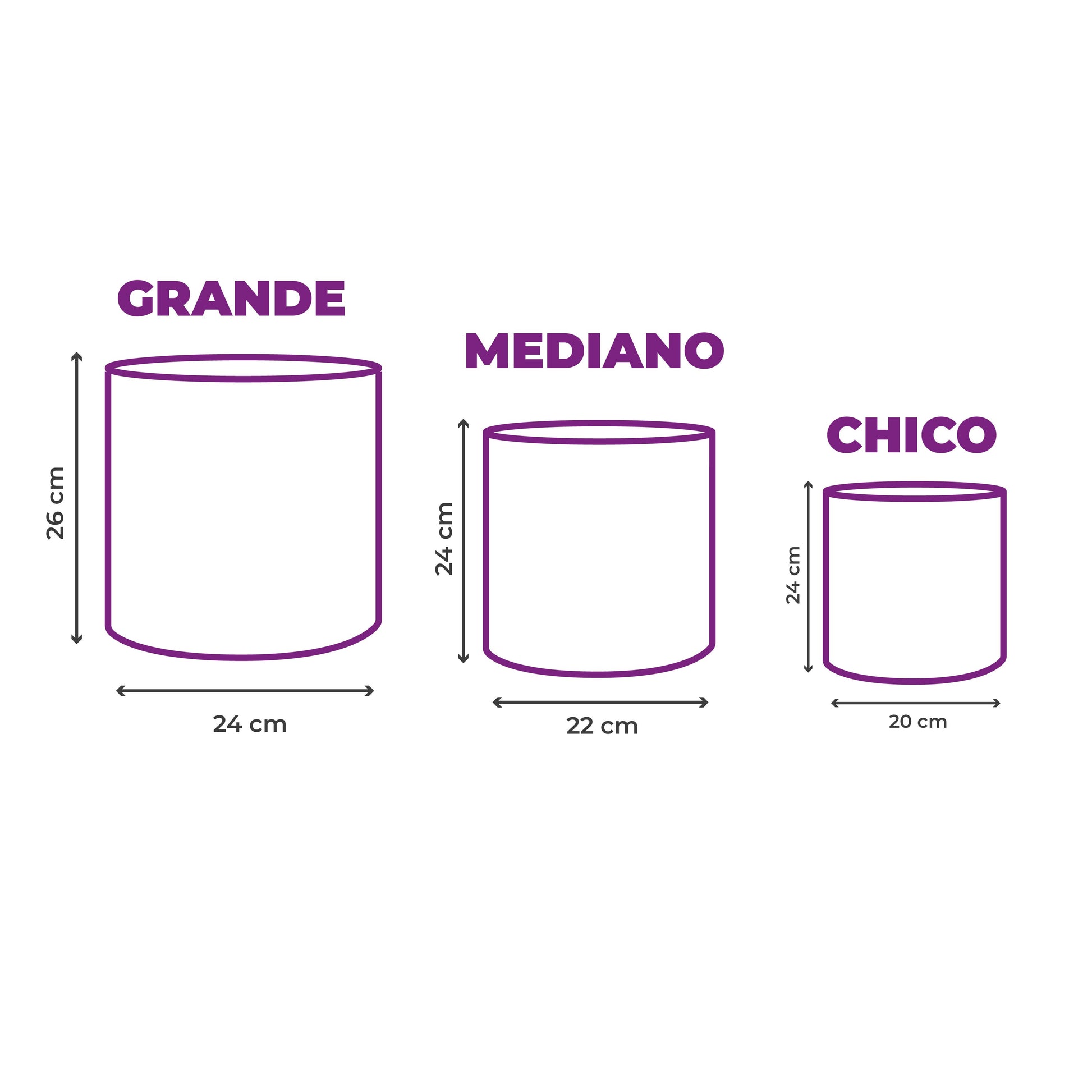 Medidas de Caja cilíndrica metalizada para flores, set de 3 piezas para arreglos y regalos