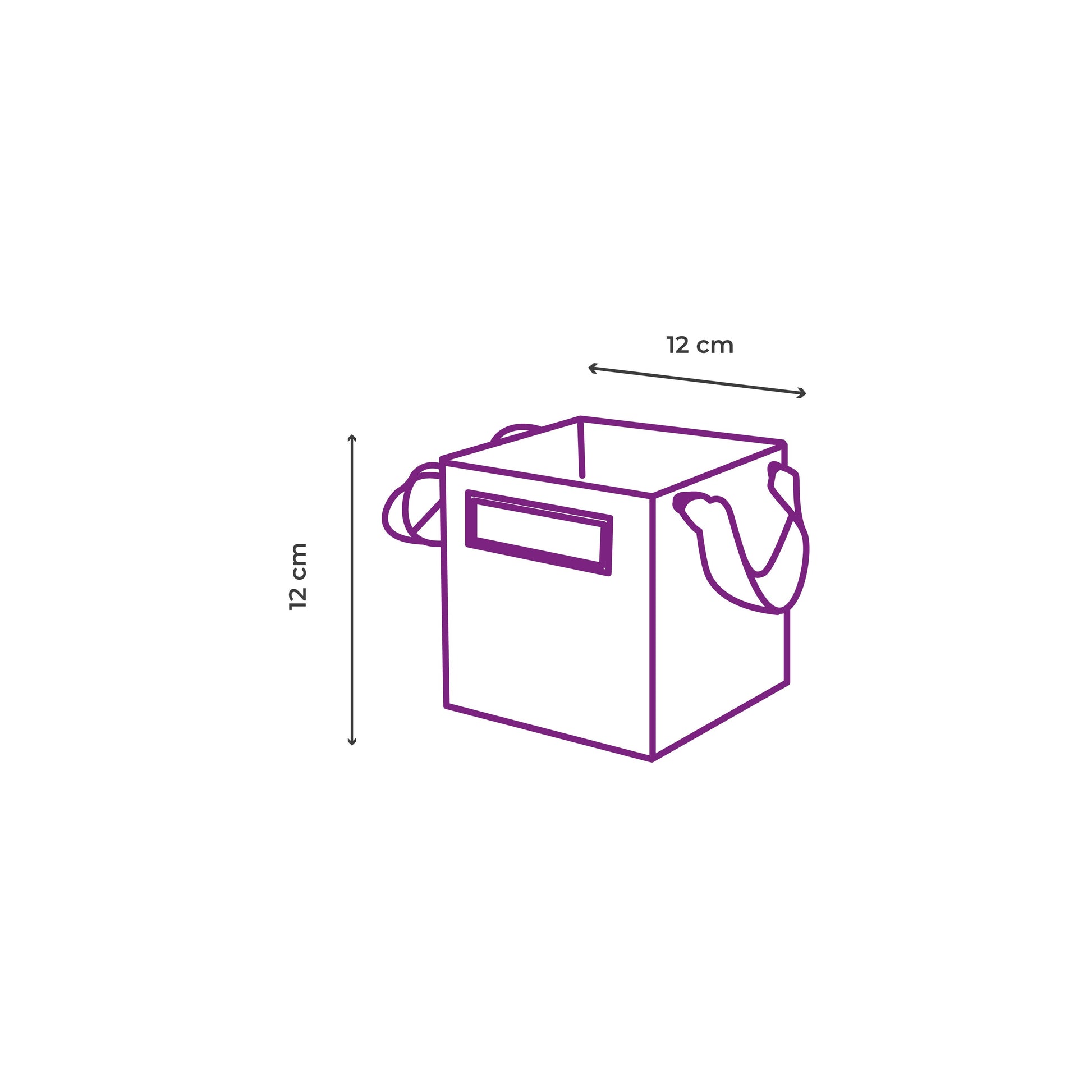Caja para flores tipo bolsa metalizada efecto espejo, set de 2 piezas tamaño chico 12 x 12 cm