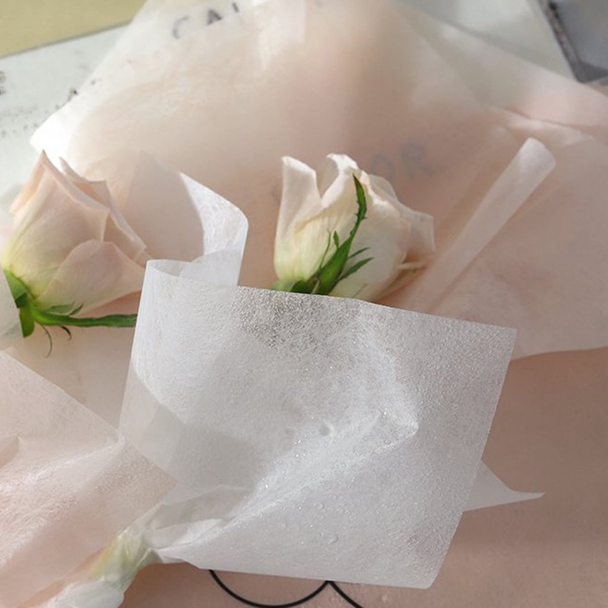 Papel Seda Impermeable Pellón Coreano Para Ramo Floral | 40 Hojas Seda