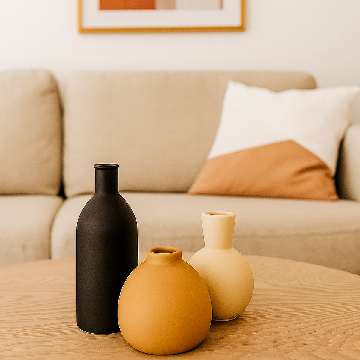 Set de 3 Jarrones Decorativos de Cerámica Paq. 1