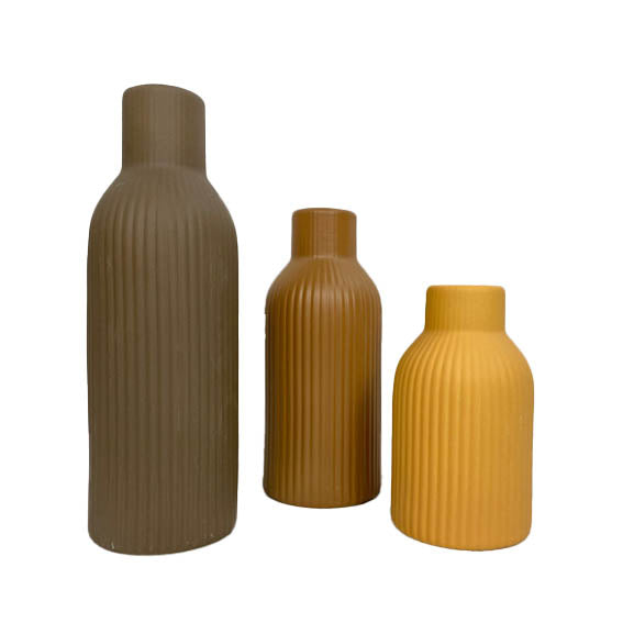 Set de 3 Jarrones Decorativos de Cerámica Paq. 3
